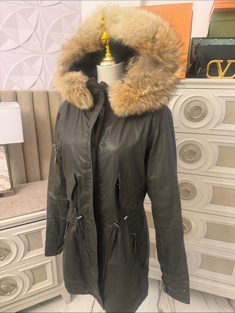 SAM COAT WITH REAL FUR